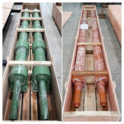 Özel çaplı 16Mpa çalışma basıncı Altın Fabrikası Ağır Görevli Hidrolik Silindirler