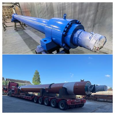 Metallürjik Ağır Görevli Çift Eylemli Hidrolik Silindir 32 MPa Test Basıncı