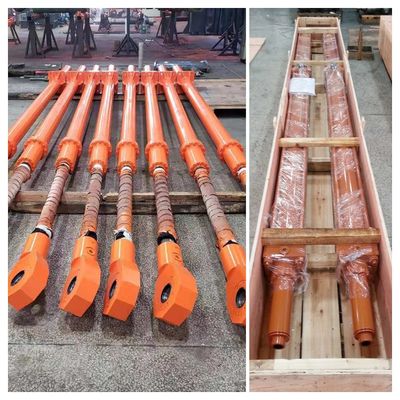 27SiMn Silindir tüpü olan 3 aşamalı hidrolik silindirler