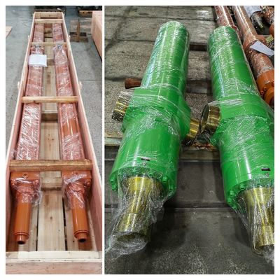 32 MPa Test Basıncı, Çelik Fabrikasındaki Maksimum Bor Diametresi 865mm'li Ağır Görevli 3 Aşamalı Hidrolik Silindirler