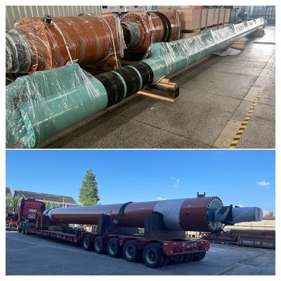 21 Mpa Çalışma Basıncı Çelik Fabrikası Yüksek Boru Çaprazlığı 865mm'li Ağır Görevli Hidrolik Silindirler